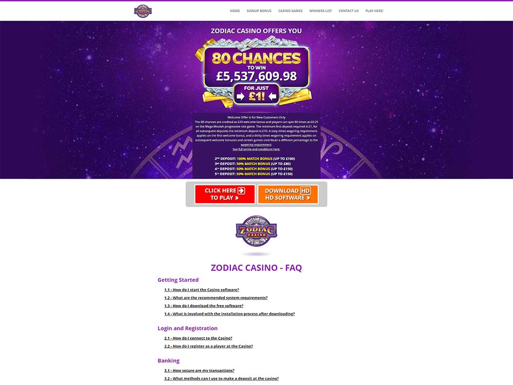 Zodiac casino bonus codes 2017